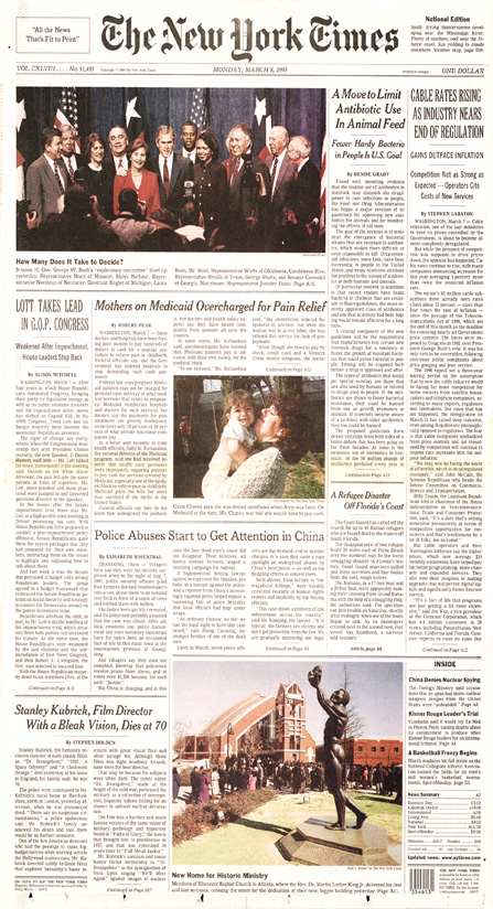 New York Times 1999
